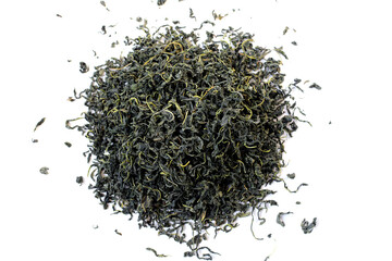 Dried mulberry leaves, commonly used for herbal tea and traditional remedies.