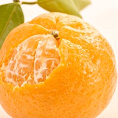 Close-up of a peeled mandarin orange