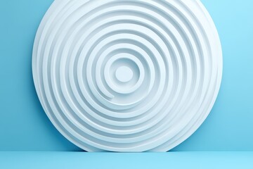 Obraz premium Captivating circular texture in shades of blue presenting a visually striking design element ideal for modern aesthetics in interior spaces and architectural concepts