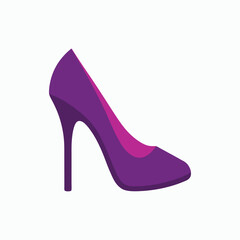 High Heel Shoe Fashion Stylish Elegant Women Footwear Design Vector Illustration