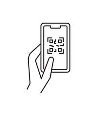 bar code scan icon, vector best line icon.