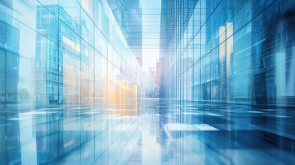 Modern office building interior