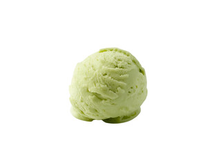 Obraz premium Matcha Green Tea Soft Serve Ice Cream Cone PNG 