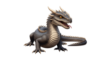 Baby Dragon Fantasy Creature Illustration.