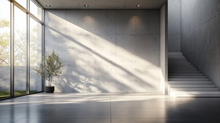 Modern concrete interior design