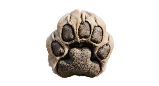 Detailed CloseUp of a Mammalian Paw Pad with Distinct Toe Pads. - Powered by Adobe
