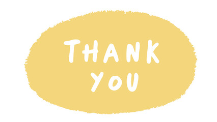 Soft brush thank you text greeting design