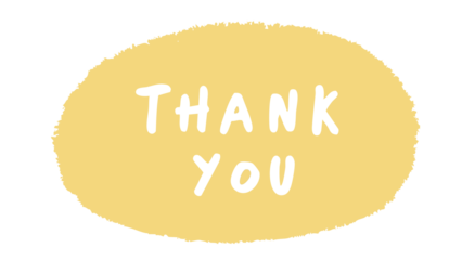 Soft brush thank you text greeting design