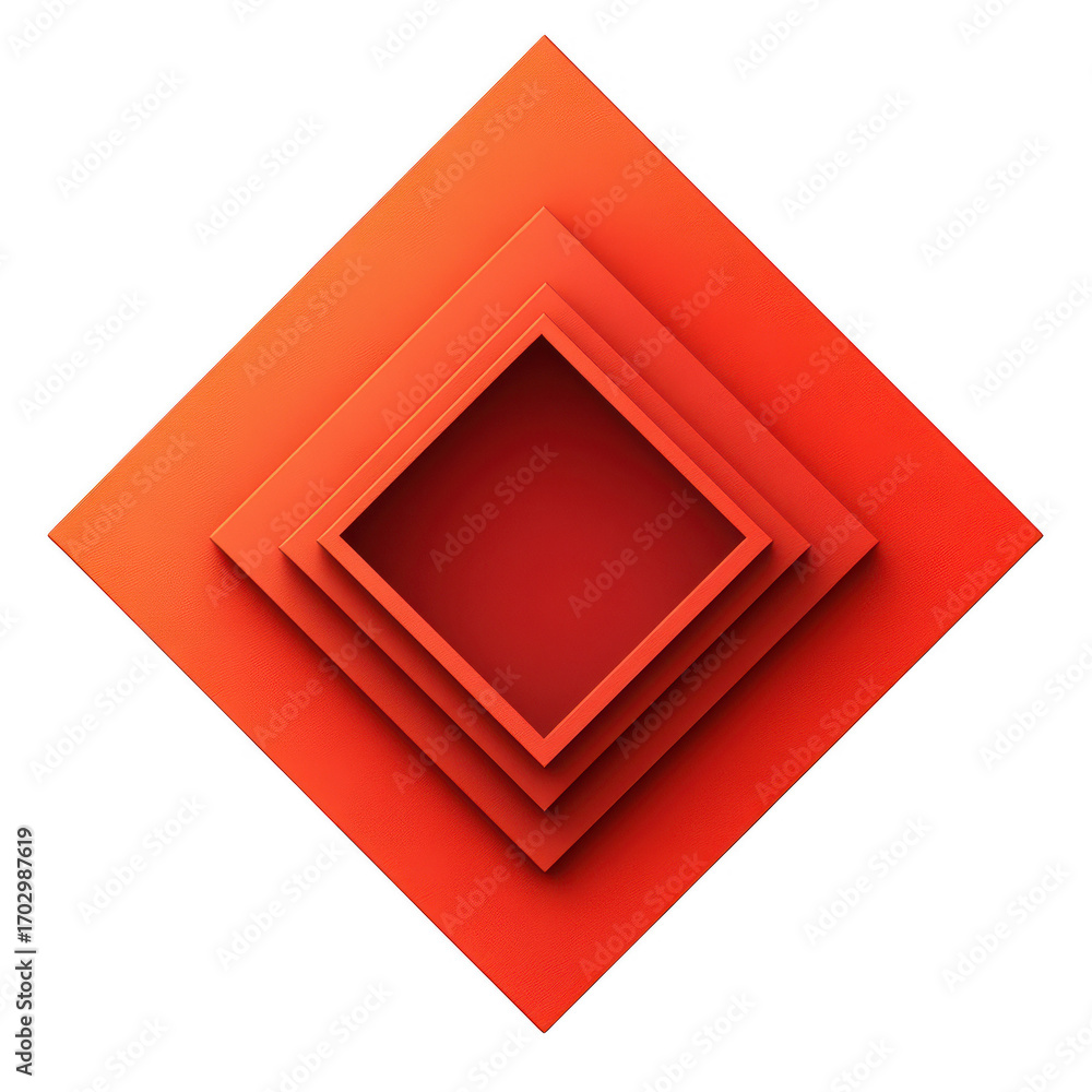 Poster geometric red parallelogram shapes abstract design sharp corners modern minimalist studio lighting d