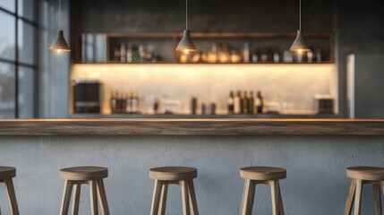Empty modern bar interior