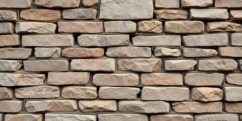 Obraz premium Rough-hewn stone bricks, varied tones, rustic texture, stonework, grunge