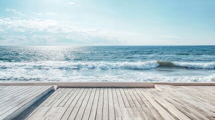 Beach wooden platform