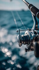 Close-up of a Fishing Reel and Rod