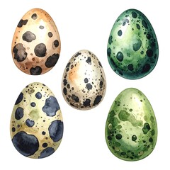 Colorful speckled eggs