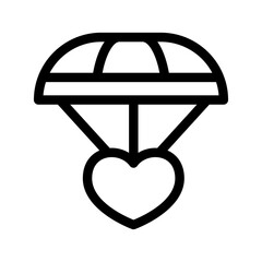 Parachute Icon Vector Symbol Design Illustration