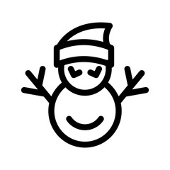 Snowman Icon Vector Symbol Design Illustration