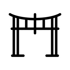 Torii Gate Icon Vector Symbol Design Illustration