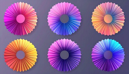 Radiant paper rosettes in an array of vibrant colors create a festive mood