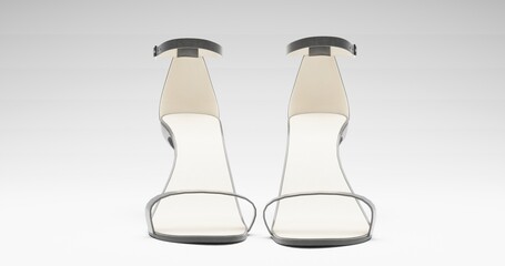 Front view high heel shoes mockup. Elegant women’s footwear template for fashion branding, product presentation, and design showcase.