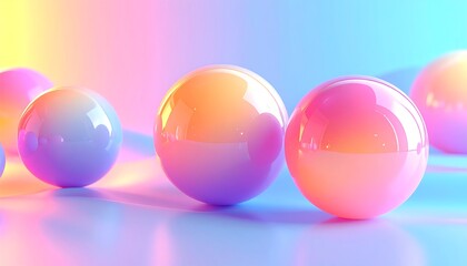 Colorful glossy spheres
