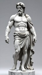 Muscular nude male statue