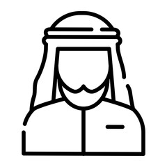 Arab Man (Thobe & Keffiyeh) Arabic Culture