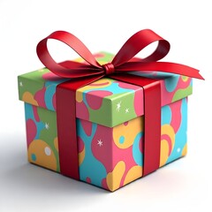 colorfull gift box on white background 