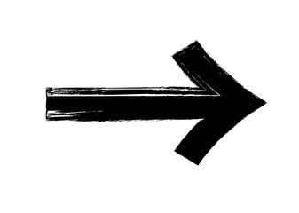 Brush hand drawn grunge thick arrows