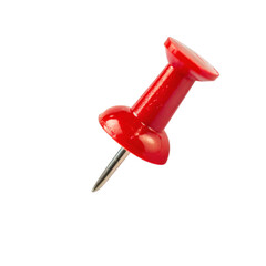 Watercolor Red Pushpin Isolated on Transparent Background