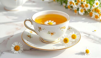 Delicate chamomile tea
