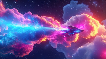 Abstract colorful smoke design