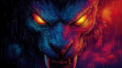 scary face of the devil