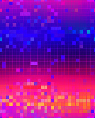 Pixel art from dawn to morning pattern