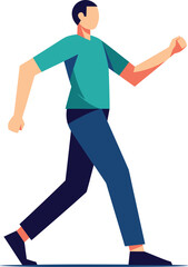 Man walking outside in casual clothes	