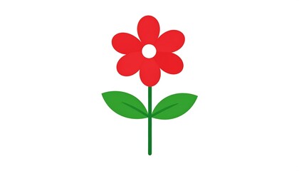 Simple red flower illustration