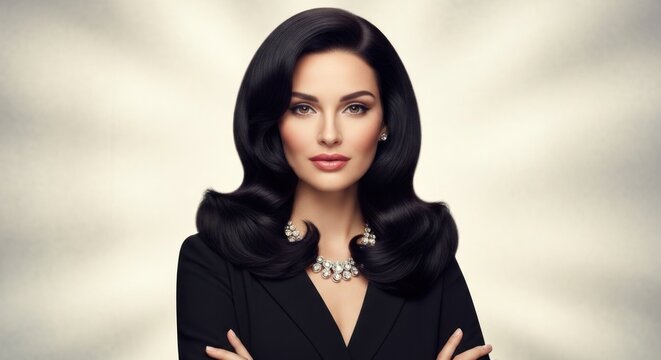 Confident and Elegant Businesswoman with Sophisticated Style and Luxury Jewelry
