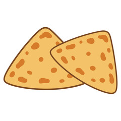 Potato Farl Irish food flat color vector illustration template design