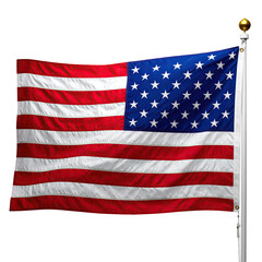 Obraz premium American flag waving proudly on a flagpole