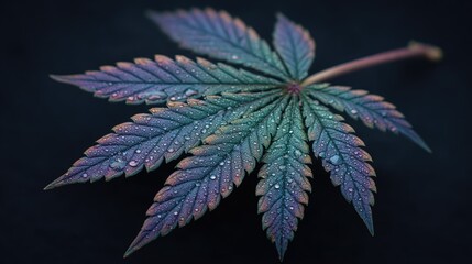 Leafy Design on Black