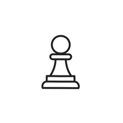 chess pawn icon,chess pawn line icon,chess pawn vector 