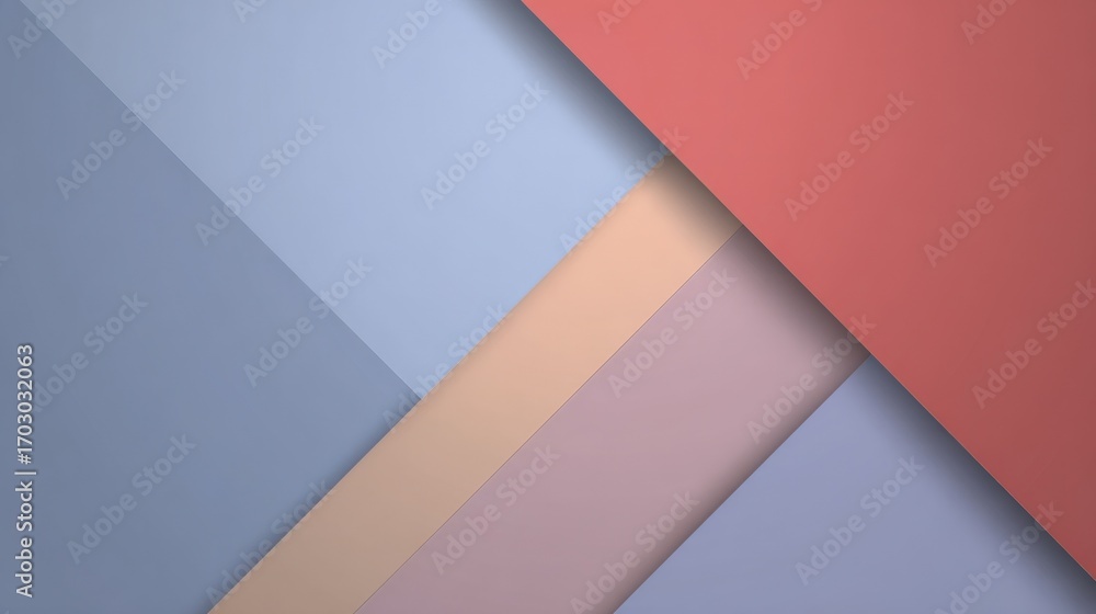 Poster abstract pastel geometric background with overlapping paper layers for modern design and creative pr