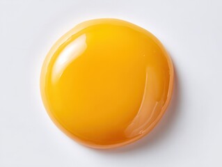 Vibrant Egg Yolk on White Surface, High-Quality Protein Source, Fresh and Natural Ingredient