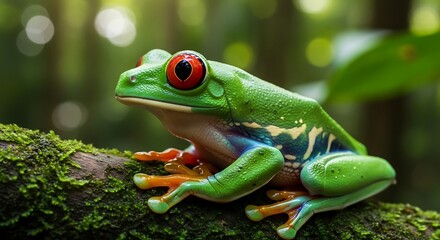 Obraz premium Red Eyed Tree Frog Rainforest Amphibian.