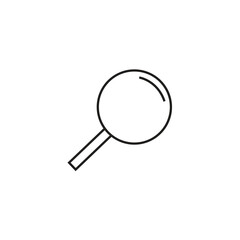 Elegant magnifying glass icon for detailed search and analysis on white background perfect for websites or apps