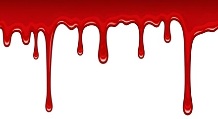 Intense Red Drips, Vivid Liquid Flow, Graphic Design