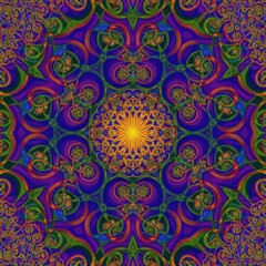 Kaleidoscopic Harmony A Vibrant Tapestry of Shapes and Spectral Hues