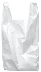Empty white plastic shopping bag