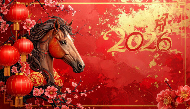 Chinese New Year 2026 Background- Celebrating the Year of the Horse 115