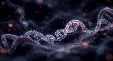 Abstract DNA helix, genetic code, science background, microscopic view, medical research, biotechnology, double helix, chromosome, molecular structure, genetic engineering, DNA strand, genomics,