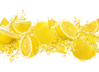 lemon slide, lemonade juice splashing